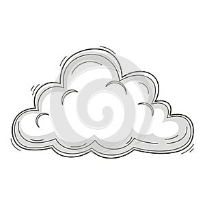 The background is plain white emphasizing the cloud s shape and design