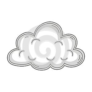 The background is plain white emphasizing the cloud s shape and