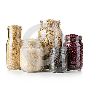 Background is plain white, emphasizing the color and texture of the grains