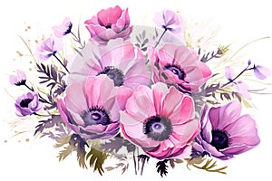 Background plant blossom watercolor art flower floral spring summer illustration background nature