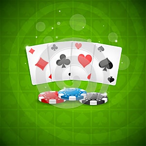 Background playing cards and chips