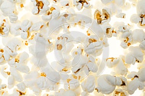 Background with pop corn seeds seamless as an unusual food composition
