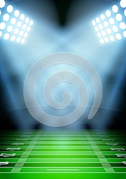 Background for posters night football stadium in