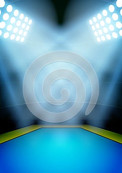 Background for posters night gymnastics stadium in photo