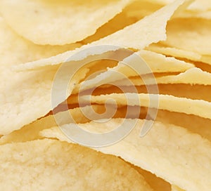 Background of potato chips.