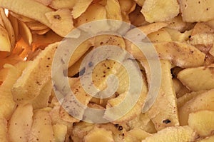 Background of potato peelings