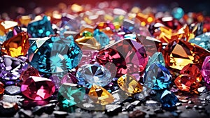 Background with precious stones. Colorful gemstones. Precious stones.