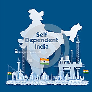 Background promoting and supporting Vocal for Local campaign of India to make it self reliant and self dependent photo