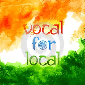 Background promoting and supporting Vocal for Local campaign of India to make it self reliant and self dependent photo