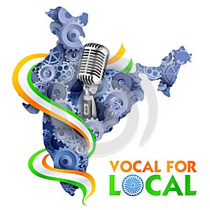 Background promoting and supporting Vocal for Local campaign of India to make it self reliant and self dependent