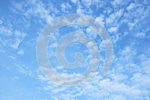 Background of Puffy clouds and blue sky