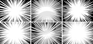 Background of radial lines for comic books.