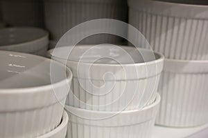 Background of ramekins