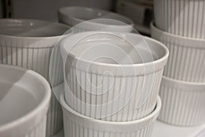Background of ramekins