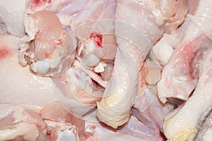 Background of raw fresh chicken.