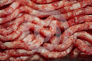 Background of raw minced meat