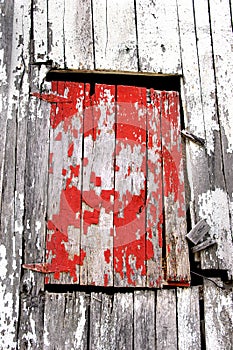 Background Red Barn Loft Door