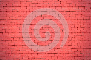 Background of red brick wall pattern texture.