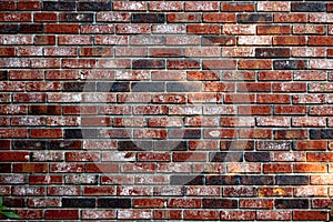 Background of red brick wall pattern texture backdrop wallpaper