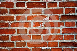 Background of red brick wall pattern texture