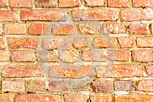 Background of red brick wall pattern texture, great for graffiti inscriptions