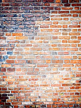 Background of red brick wall texture