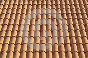 Background Of Red Clay Tiles