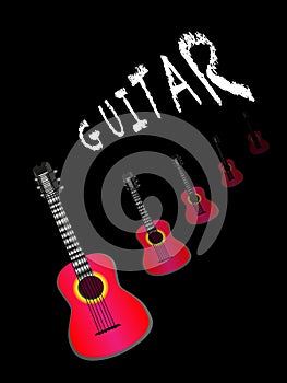 Background red guitar