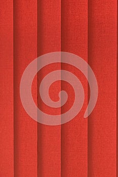 Background of red material blinds photo