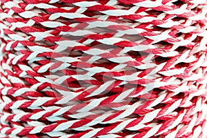 Background of red and white packing