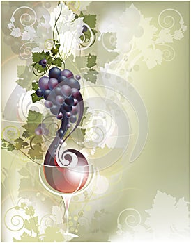 Background with red wine