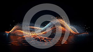 background with reflection wave background