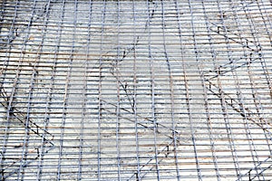 Background of reinforcing steel bars for building armature. Steel reinforcement in the construction of the building