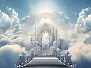background in religion Heaven's entrance escalator to the heavens. How to succeed. Generative AI