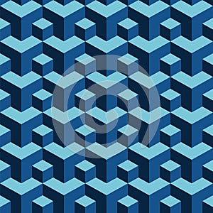 Background of repeating three-dimensional blocks.