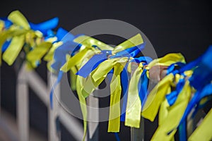 background of ribbon in ukrainian color