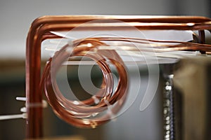 Background ring of copper pipes