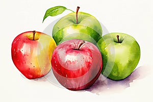 Background ripe apple food green fruit fresh red