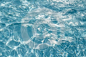 Background of rippled pattern of clean water in a blue