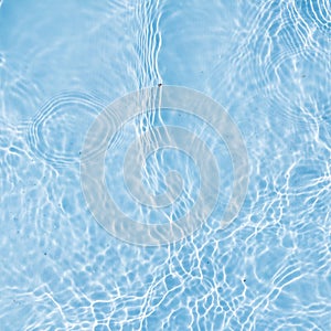 Background of rippled pattern of clean water in a blue