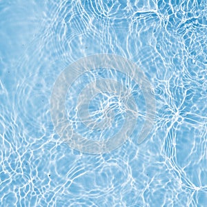 Background of rippled pattern of clean water in a blue