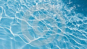 Background of rippled pattern of clean water in a blue