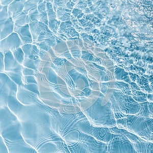 Background of rippled pattern of clean water in a blue
