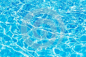 Background of rippled pattern of clean water in a blue