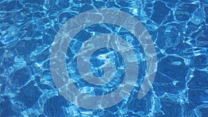 background of rippled pattern of clean water in blue swimming pool