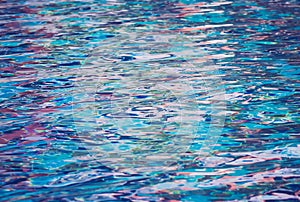 Background of rippled water in swimming pool