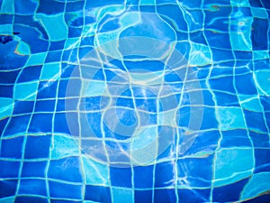 Background of rippled water in swimming pool