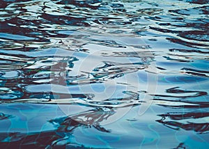 Background of rippled water in swimming pool