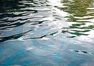 Background of rippled water in swimming pool