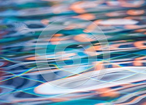 Background of rippled water in swimming pool